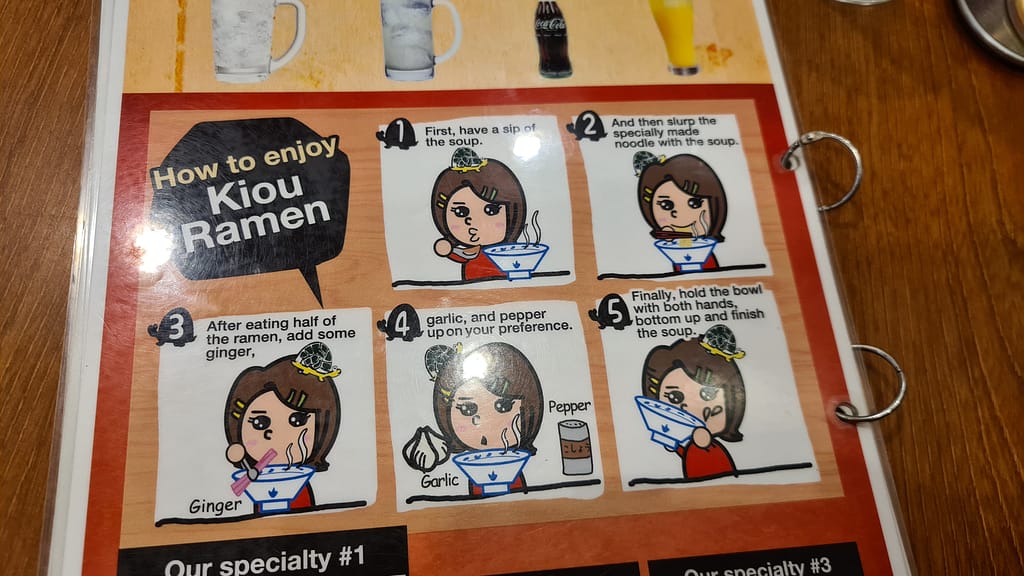 Anleitung, wie man Ramen isst