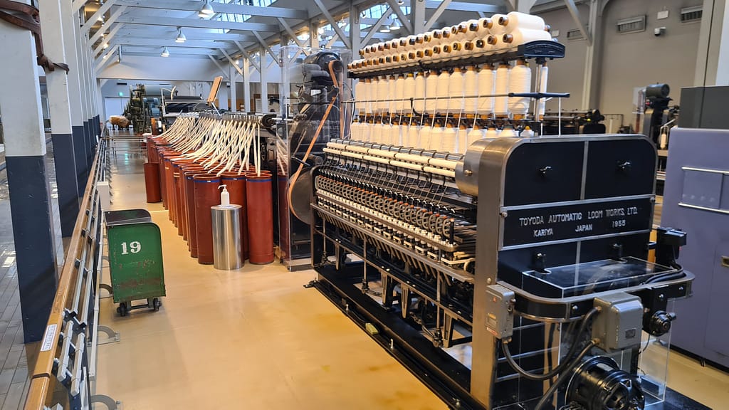 Garnfertigungslinie im Toyotamuseum
